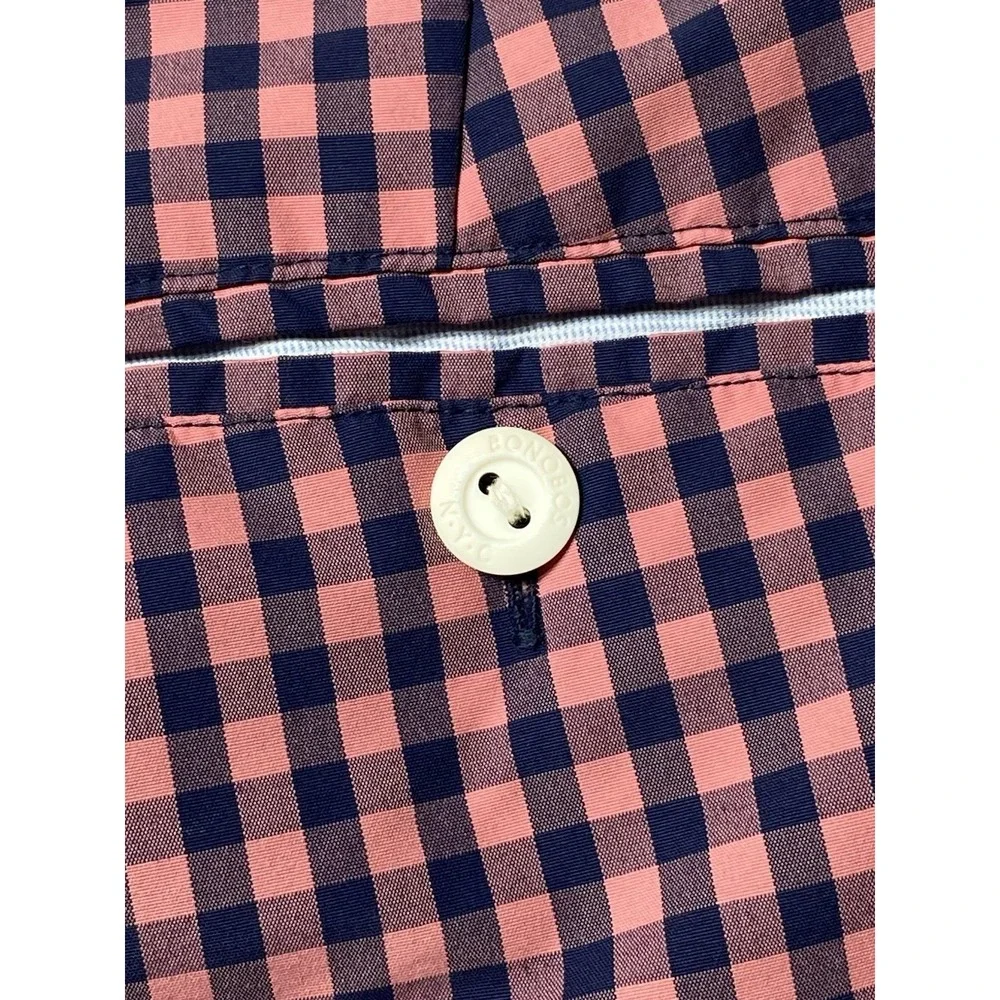 Bonobos Swim Trunks Mens 32 Pink Navy Blue Gingham Check 5